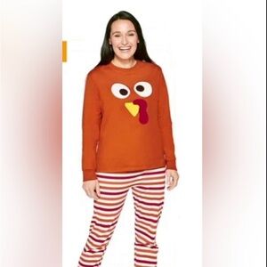 GYMBOREE Thanksgiving Fall Turkey Pajama Set XL